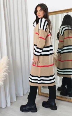 Deals ❤️ IKRUSH Alyssa Long Length Knitted Check Cardigan In Beige ???? -Aftershock London Shop unnamed file 819