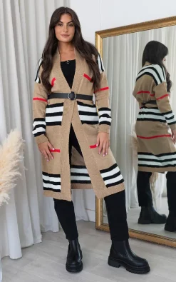 Deals ❤️ IKRUSH Alyssa Long Length Knitted Check Cardigan In Beige ???? -Aftershock London Shop unnamed file 820