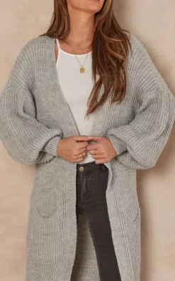 Promo ???? Gini London Light Grey Long Knitted Cardigan ✨ -Aftershock London Shop unnamed file 823