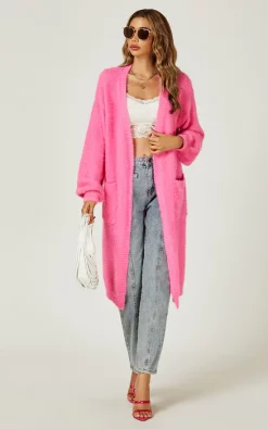 Wholesale ???? FS Collection Relaxed Cozy Soft Cardigan In Fuchsia Pink ???? -Aftershock London Shop unnamed file 832