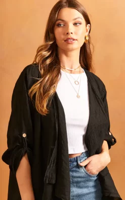 Best Pirce ???? Bella And Blue Long Waterfall Cardigan In Black ⭐ -Aftershock London Shop unnamed file 86