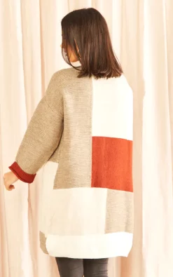 Best Sale ???? Jenerique Multicolour Longline Knitted Cardigan In Terracotta ???? -Aftershock London Shop unnamed file 871