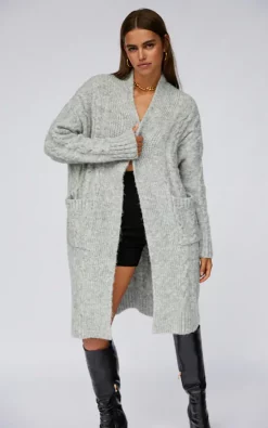 Top 10 ???? SNDYS Light Grey Cable Knit Cardigan ????
