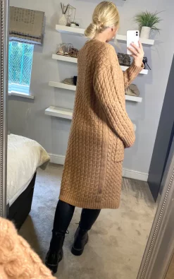 Cheapest ✔️ CY Boutique Cable Knit Design Wool Blended Long Oversized Cardigan In Beige ???? -Aftershock London Shop unnamed file 891