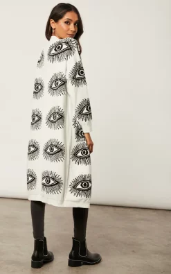 Budget ???? Liquorish Eye Pattern Longline Cardigan In White ???? -Aftershock London Shop unnamed file 903