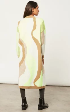 Top 10 ⭐ Liquorish Longline Cardigan In Brown, Green And White ⌛ -Aftershock London Shop unnamed file 907