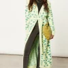 Promo ???? Liquorish Fluffy Longline Cardigan In Green Animal Print ????