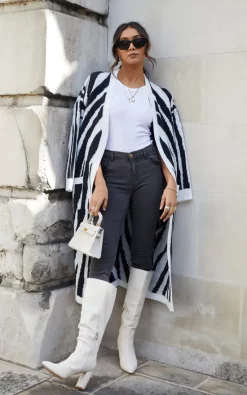 Flash Sale ???? Liquorish Longline Cardigan In Black And White Zebra Pattern ✔️ -Aftershock London Shop unnamed file 918