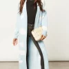 Best deal ???? Liquorish Cloud Pattern Longline Cardigan In Light Blue ????