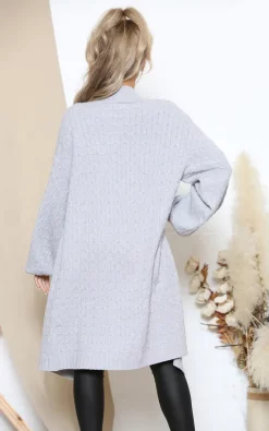 Cheap ✨ Lucy Sparks Grey Cable Knit Relaxed Cardigan ???? -Aftershock London Shop unnamed file 935
