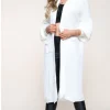 Coupon ???? GIGILAND UK Cream/White Bell Sleeve Oversized Longline Cardigan ❤️
