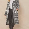 Promo ???? Jenerique Longline Polka Dot Grey Cardigan ????