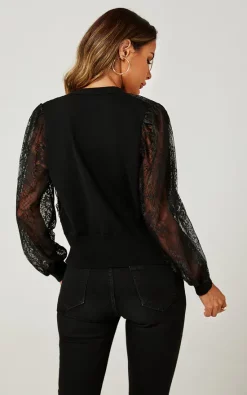 Discount ???? FS Collection Floral Lace Knit Cardigan In Black ❤️ -Aftershock London Shop unnamed file 95