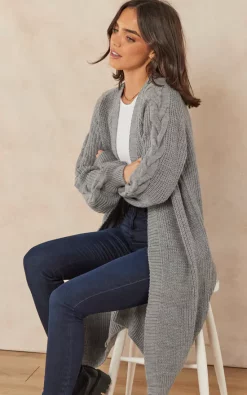 Best reviews of ???? Jenerique Twist Longline Oversize Cardigan In Grey ❤️ -Aftershock London Shop unnamed file 952
