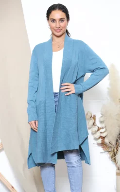 Promo ???? Lucy Sparks Teal Ribbed Texture Long Sleeve Cardigan ⭐