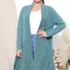 Best reviews of ???? Lucy Sparks Lake Green Ribbed Texture Long Sleeve Cardigan ????