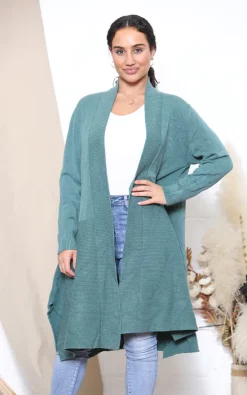 Best reviews of ???? Lucy Sparks Lake Green Ribbed Texture Long Sleeve Cardigan ????