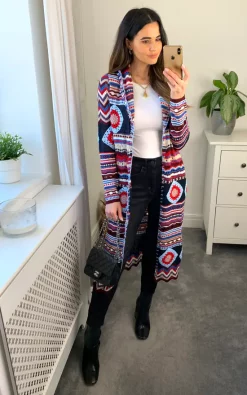 Budget ???? Joe Browns Striped Crochet Detail Zigzag Hem Longline Cardigan ????